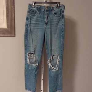 American Eagle Outfitters Blue Ripped Boyfriend Jeans